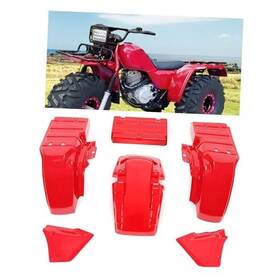 Mo-1651 Wofeili Llc 6 Pcs Complete Plastic Kit Compatible With 1985 1986 1987 Honda Big 250 Red