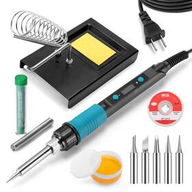 100w Workease 027685943774 Soldering Iron Kit Led Digital Solder With 5pcs Tips 10s Fast Heat
