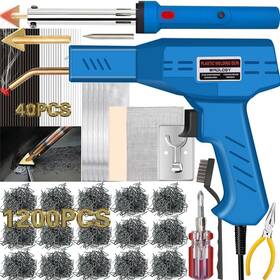 Wrdlosy2023718 Wrdlosy 2pcs Plastic Welders 1200pcs Staples 40pcs Rods Welding Kit 5 In 1 W