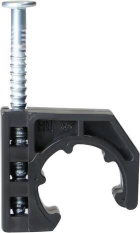 Xfitting 840428903633 1/2 Inch J-hook With Nail For Pex Tubing Pipe Support Black