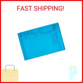 Xool 710619567237 Heat Resistant Soldering Mat - 932 F Blue Magnetic Silicone Work Large