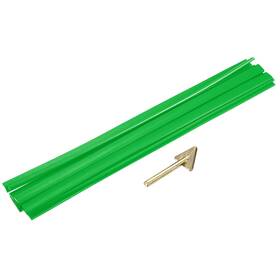 Zaplyte 683867487858 10 Pcs Green Plastic Welding Rods 9.5mm X 250mm Pe Strip 0.4inch 10inch