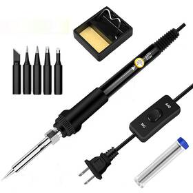 Zarsafly0002 Zarsafly 729162131901 Soldering Iron Kit 60w 110v With 5 Pcs Interchangeable Black A