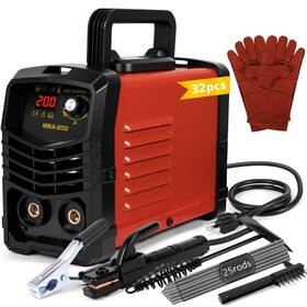 Dhja1 Zeuboary 200amp Welding Machine With 25 Rods Portable 110v Arc Stick Welder For 1/16 Inch