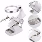 Zmu431471 Led Light Helping Hands Magnifier Station Usb Lighted Magnifying Glass
