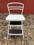 Retro Cosco White Step Stool Chair Kitchen Folding Seat. Fixed Price $53.95.
