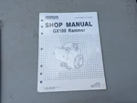 New Honda Engine Shop Manual Supplement GX100 Rammer 61Z0D00Z. Fixed Price $9.99.