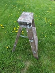 Vtg Wooden Step Ladder Stool Rustic Primitive Farm Country Plant Stand 23". Fixed Price $26.54.