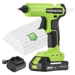 Cordless Hot Glue Gun Full Size With 20V 2000MAH Battery & 30PCS 11MM Clear G.... Fixed Price $84.28.