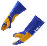 Welding Gloves Heat Resistant: Blue 16IN 932 - Fireproof Leather For Stick. Fixed Price $26.37.