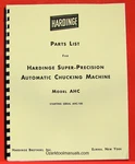 Hardinge Ahc Automatic Chucking Machine Metal Lathe Parts Manual 0327. Fixed Price $49.50.