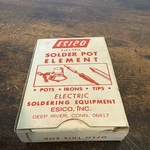 Esico Solder Pot Heating Element 12T / 36T 36C 250W, 120V New Stock. Fixed Price $69.99.