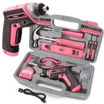 Hi-spec 35-PIECE Tool Kit With 3.6V Usb Small Electric Pieces, Pink. Fixed Price $54.93.