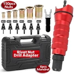 Electric Rivet Gun Adaptor Insert Cordless Power Drill Tool Kit Set 150 Nuts. Fixed Price $59.98.