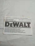 Instruction Manual Dewalt Cordless And Hammerdrills. DW993/DW995. Fixed Price $12.00.