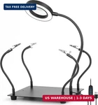 Nzqxjxz Helping Hands Soldering Station With 3X Magnifying Glass Light,. Fixed Price $44.99.