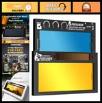 Adjustable Auto Darkening Welding Lens 5-13 Gold Shade 2"X4.25" Cool Blue Vi. Fixed Price $89.99.