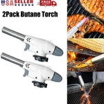 2PCS Kitchen Gas Torch Blow W/adjustable Flame Ignition Lighter Refillable. Fixed Price $14.04.