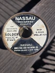 5 Ib. Roll Nassau Spec 7076 Pure Water Ww Rosin Core Solder 34 64 2LB. Oz.. Fixed Price $129.99.