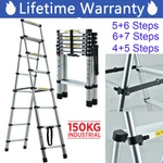Telescopic Extension Aluminum Step Ladder Folding Multi Purpose New 4-7. Fixed Price $104.21.