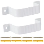 Gutter Downspout Straps - 2X3, White (2 Pack) With Brackets. Fixed Price $15.89.