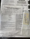 Honda GX120 GX160 GX200 Engine Operation Owner Manual Book Operator Shop Guide. Fixed Price $19.95.