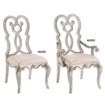 Acme Esteban Vintage Glam Style Antique Champagne Finish 44"H Arm / Side Chair. Fixed Price $675.99.