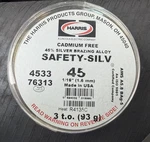 Harris Safety-silv 45% Silver Solder Brazing Alloy 3 Troy Ounce. Fixed Price $170.00.