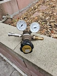 Harris Specialty Gas Two-stage Regulator HP722-125-590-C CGA-590 Works Great. Fixed Price $179.00.