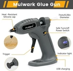 Mulwark Cordless Hot Melt Glue Gun, Rechargeable Fast Preheating Mini. Fixed Price $24.55.