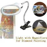 Desktop Magnifying Glass Floor Stand For Led Maintenance With Light Clip-on Hose. Fixed Price $9.32.