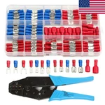 140PCS Insulated Electrical Wire Splice Terminal Crimp Connectors Spade Kit Set. Fixed Price $29.39.