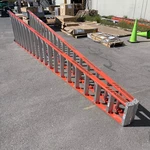 Z Werner Fiberglass Twin Ladder Ft, 300 Lbs Cap Orange T7420 (missing Suppor. Fixed Price $784.00.