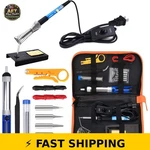 Anbes Soldering Iron Kit 60W Adjustable Temp Tool With 5 Tips & Pump. Fixed Price $32.99.