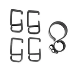 Black Cable Management Clips For Desk Monitor Stands 1 Pole 4 Arm. Fixed Price $16.43.