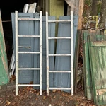 1 Vintage Wood Ladder Aprox 5 Ft Rustic Flowers Pots Pans Quilts Primitive Deco. Fixed Price $148.75.