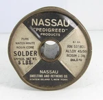 Vintage Western Electric Nassau Rosin Core Solder 5 Lb Spool-part Full. Fixed Price $100.00.