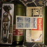 Vintage Bernzomatic Torch Kit Model TX-25, Green Metal Carrying Box. Fixed Price $50.00.