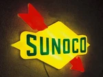 Sunoco 3D Embossed Light Box Led Wall Sign Garage Petrol Car Vintage Gas & Oil. Fixed Price $288.81.
