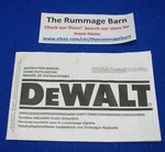 Dewalt Drill/driver Cordless DW995 & More Owners Manual ---- See Pics. Fixed Price $9.95.