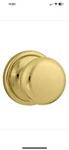 New Kwikset Juno Hancock Dummy Bright Polished Brass Knob.. Fixed Price $7.98.