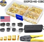 500X Non-insulated Shape Copper Terminals Crimp Assortment Kit For Cable Wire. Fixed Price $27.99.