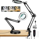 Usb Magnifying Glass With Led Light 10X Magnifier Crafts Reading Desk Stand Lamp. Fixed Price $22.70.