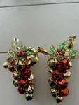 Set Of Christmas Jingle Grape Cluster Ornaments Future Gold And Red Bells. Fixed Price $14.00.