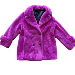 Betsey Johnson Fuchsia Pink Faux Fur Double Breasted Teddy Coat Jacket Womens. Fixed Price $59.99.