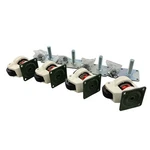Buildpro Leveling Caster TMLC600 W/brake Flange Style M20 Stud 4 Pack. Fixed Price $370.00.