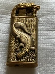 Unusual Metal Crocodile Double Fire Lighters Windproof Gas Open Flame. Fixed Price $10.00.