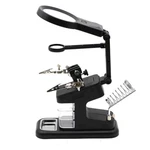 Helping Hands Tool Jewelry Repair Soldering Iron Clamp Holder Magnifying Glass. Fixed Price $22.87.