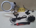 Third Hand Soldering Iron Stand Holder W/magnifier, Craftsman-weller Guns. Fixed Price $49.99.