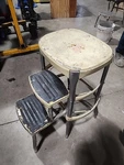 Vintage Cosco Red & White Kitchen Stool Ladder Seat W/ Fold Out. Fixed Price $250.00.